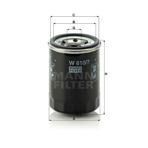 Фильтр масляный MANN-FILTER W 610/7